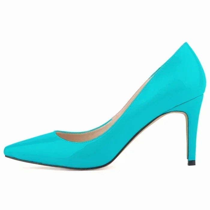 Large Size Women Pumps Classic Pointed Toe High Heels Sexy 9cm Stilettos Female Elegant Comfort Ladies Red Wedding Party Shoes