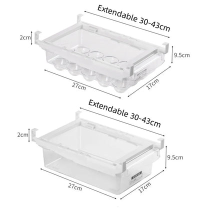 Transparent Refrigerator Drawer Under-shelf Storage Box Fruit Vegetable Egg Preservation Organizer Kitchen Container