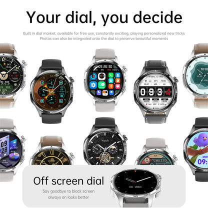 BOXUXING 2026 New Smart Watch Men Watch 5 Pro AMOLED HD Screen Bluetooth Call GPS Trajectory NFC Heart Rate Compass SmartWatches
