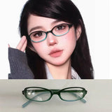 Y2K Small Oval-Square Fashion Glasses — view 10