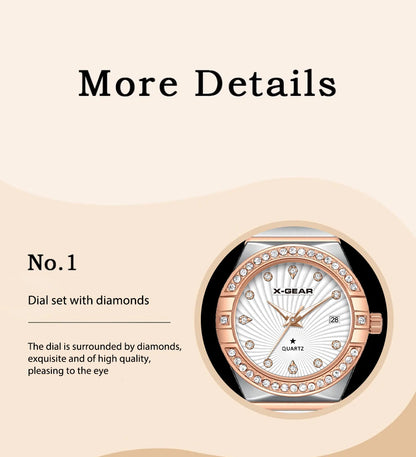 New Luxury Trendy Ladies Watch Luminous Waterproof Stainless Steel Date Woman Watch Fashion Elegant Quartz Women's Watches