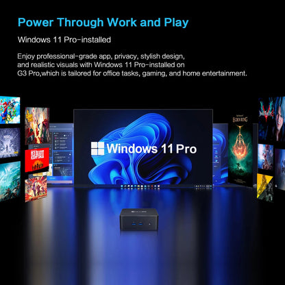 MLLSE  Mini PC M2 Plus Intel Celeron 5205U Processor 8GB RAM 256GB ROM WiFi 5 BT4.2 Windows 11 Pro Desktop Computer