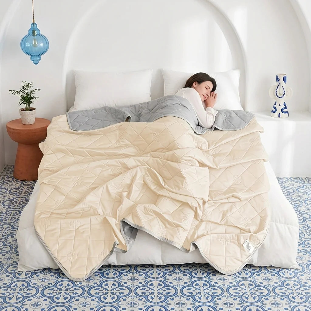 Multi-size Cooling Thin Quilt – Breathable Lightweight Ice Silk Quilt, Ultra Soft Thin Quilt for Hot Weather & Airy Bedrooms, Summer Essential.