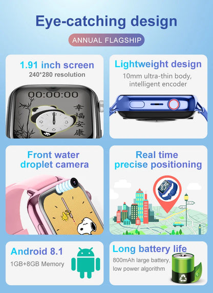 Wonlex KT34 Children's Smart Watch 4G WiFi Video Call Kids Watch GPS Tracker Google Store APP Download Kids SmartWatch WhatsApp