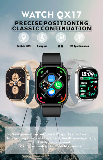 2026 New Multifunctional Smartwatch Women Gift Built-in GPS Bluetooth Call Music Fitness Sports Bracelet Sleep Monitor Watch Lad