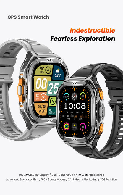New For XIAOMI Sport Wristband Built-in GPS&Compass BT Call Smartwatch Altimeter Health Monitoring 3ATM Waterproof Swim Watches