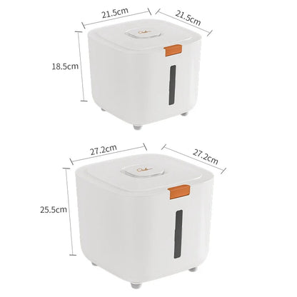 1PCS Moisture-proof Rice Bucket with Lid Sealed Insect-proof Canister Thickened Powder Storage Box for Pressed Noodles 5 10 KG
