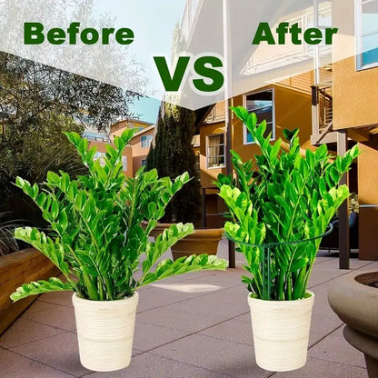 6pcs Plant Support Stakes, Half Round Metal Garden Plant StakeIndoor Peony Cages And Supports, Green Plant Support RingBorder