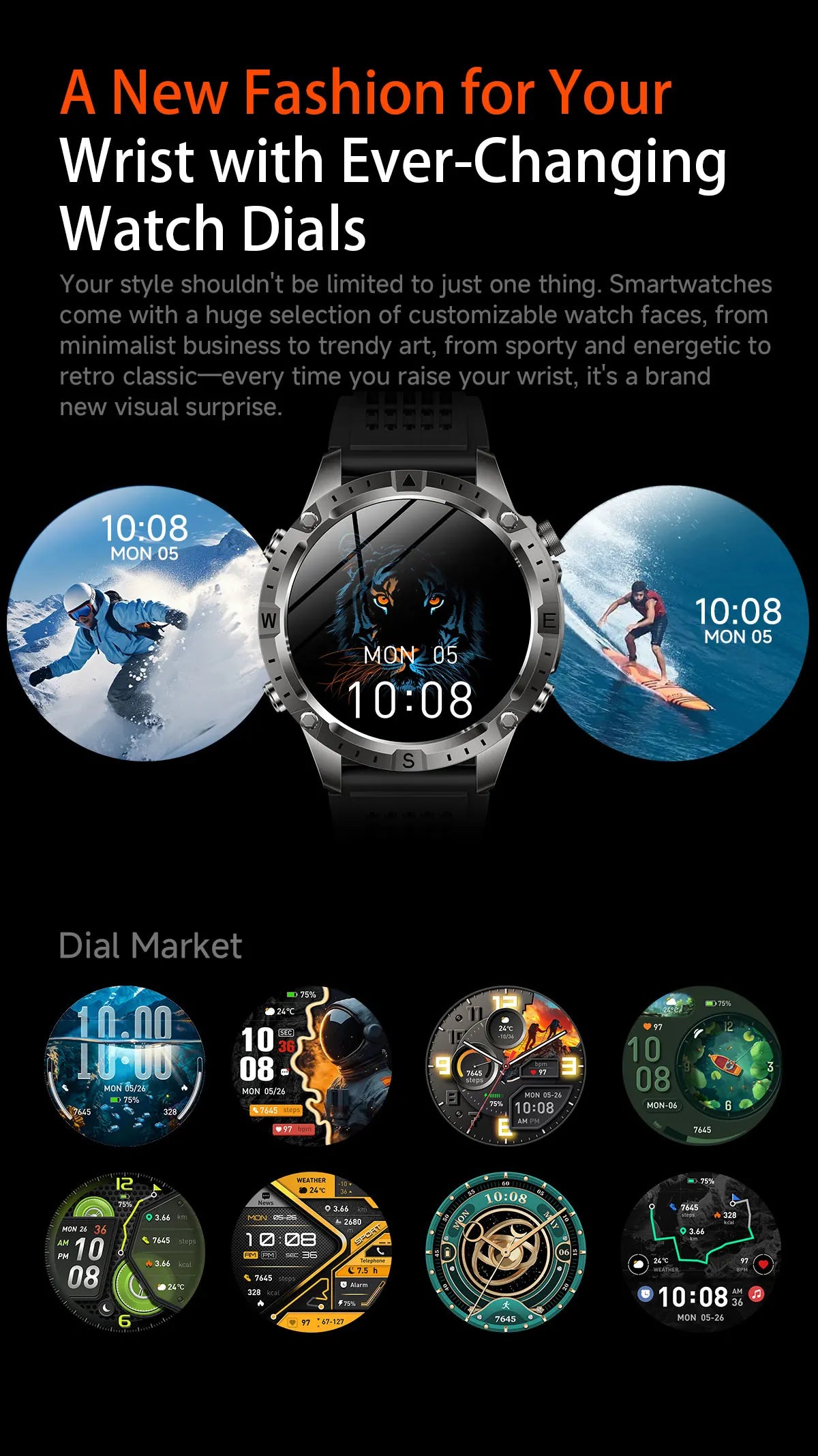 New Outdoor GPS Offline Map Smart Watch Men 3ATM Waterproof 170+ Sports LED Compass Altimeter AMOLED Bluetooth Call Smartwatch