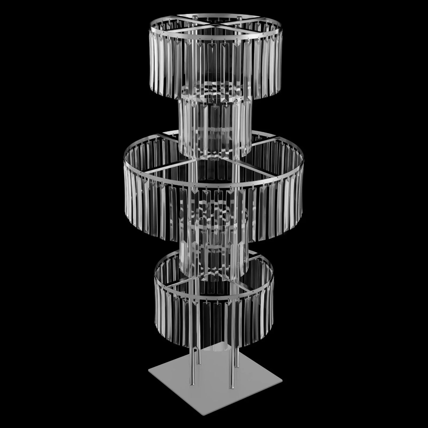 5 Tiers Wedding Centerpieces Flower Stand, 110cm Acrylic Crystal Flower Vase Rack Floor Table Decor Display Holder, Gold/Silver