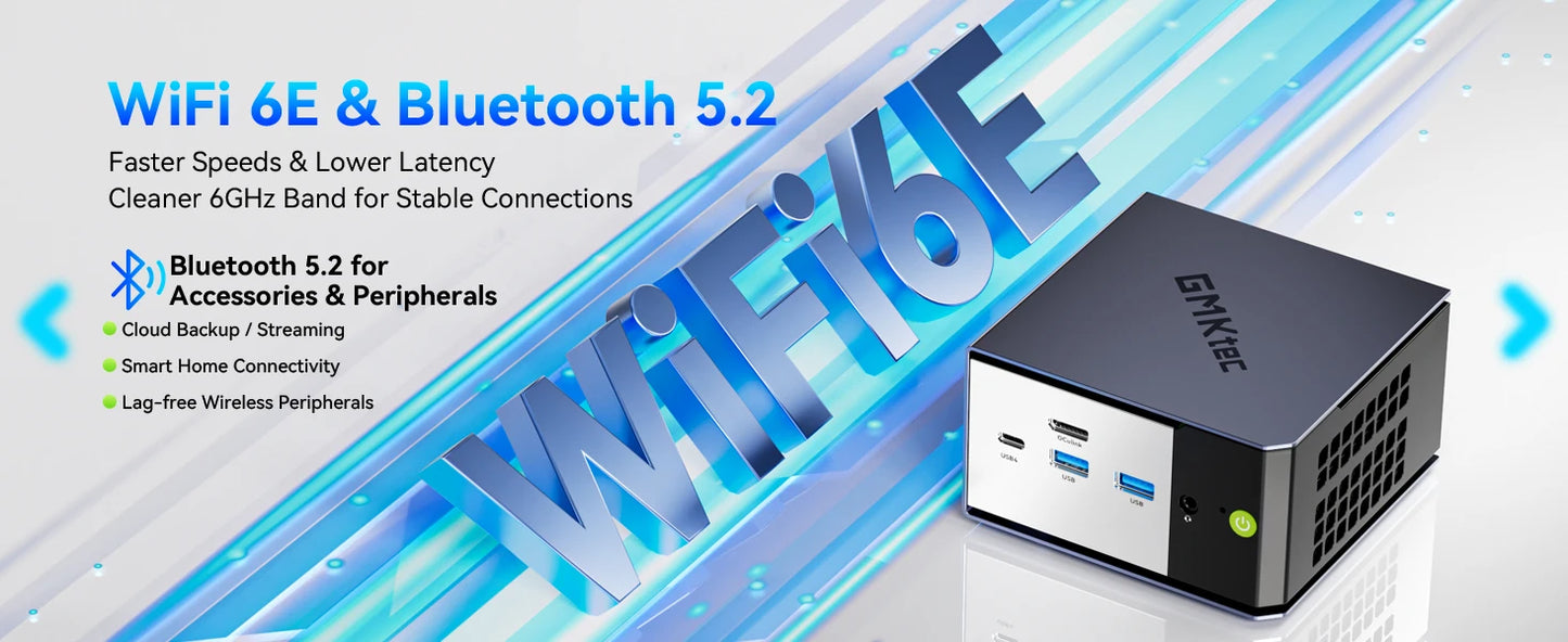 MKtec NucBox K16 Mini PC AMD Ryzen7 7735HS LPDDR5 6400Mhz 32GB Pcie 4.0 SSD Windows 11Pro WIFI 6E BT 5.2 Full-featured USB4.0