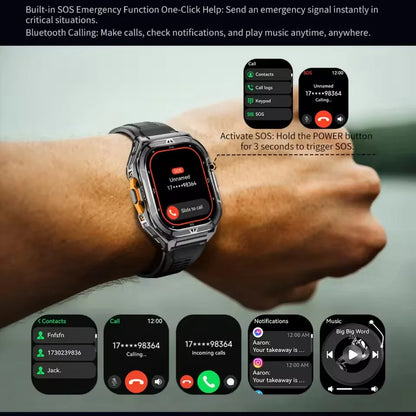 New For XIAOMI Sport Wristband Built-in GPS&Compass BT Call Smartwatch Altimeter Health Monitoring 3ATM Waterproof Swim Watches