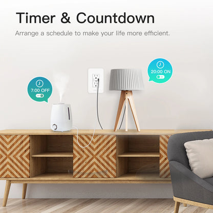 WiFi Smart Power Wall Socket with Type C And USB Dual Outlet Plug Power Outlets Support Alexa Google Home