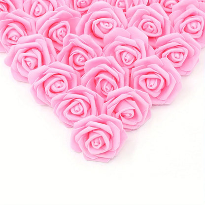 100PCS Artificial Rose Flower Heads, Real Looking Foam Roses for DIY Wedding Baby Shower Centerpieces Party Home Decorations