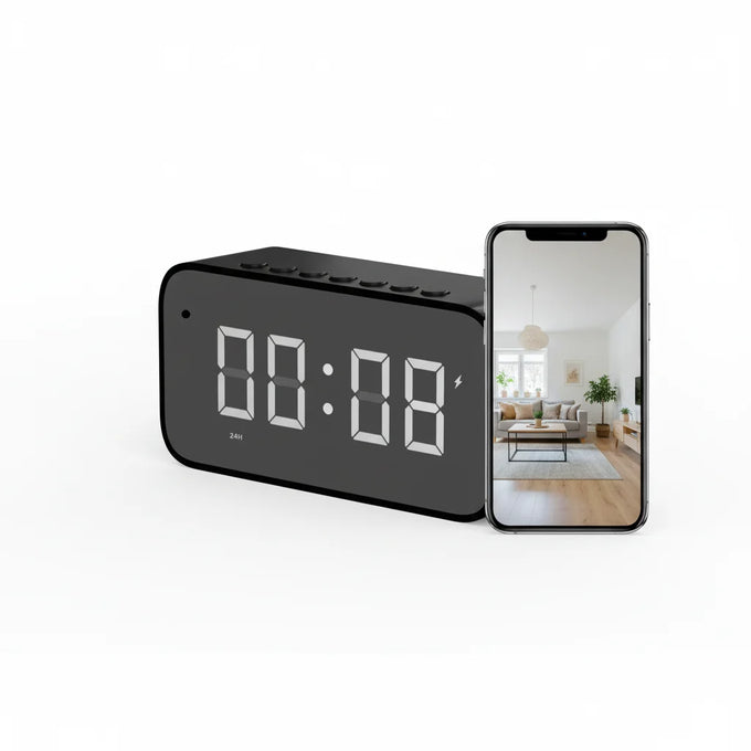 Wi-Fi Clock Monitoring Camera & Speaker — product image