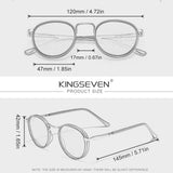 Kingseven Round-Frame Sunglasses — view 3