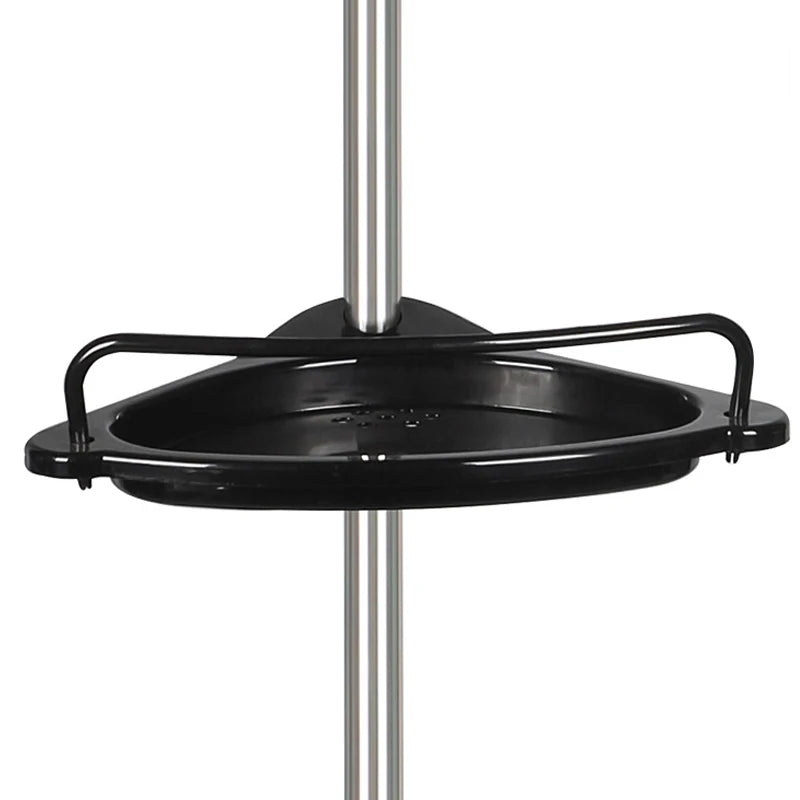 Adjustable Telescopic Shower Rack Stainless Steel Floor-to-Ceiling Bathroom Storage Rack, Rustproof & Space-Saving Organizer