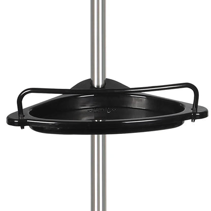 Adjustable Telescopic Shower Rack Stainless Steel Floor-to-Ceiling Bathroom Storage Rack, Rustproof & Space-Saving Organizer