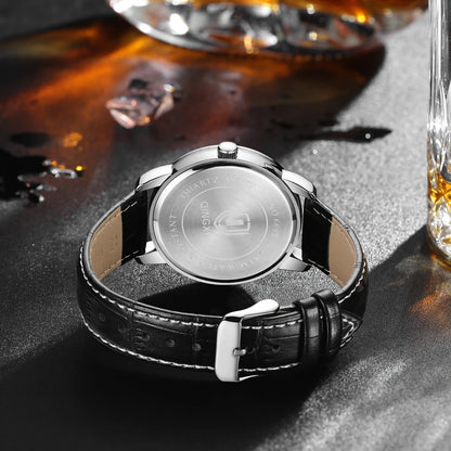 QINGXIYA Classic Business Watch  Men Calendar Quartz Watches Top Brand Luxury Leather Waterproof Mens Watches Relogio Masculino