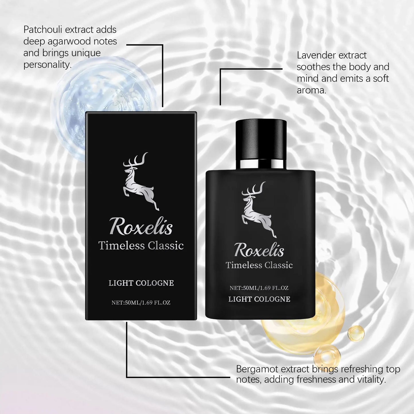 50ml Advanced Feeling Bergamot Perfume Classic Cologne Natural Fresh Hair Temperament Lasting Fragrance elegant Portable Perfume