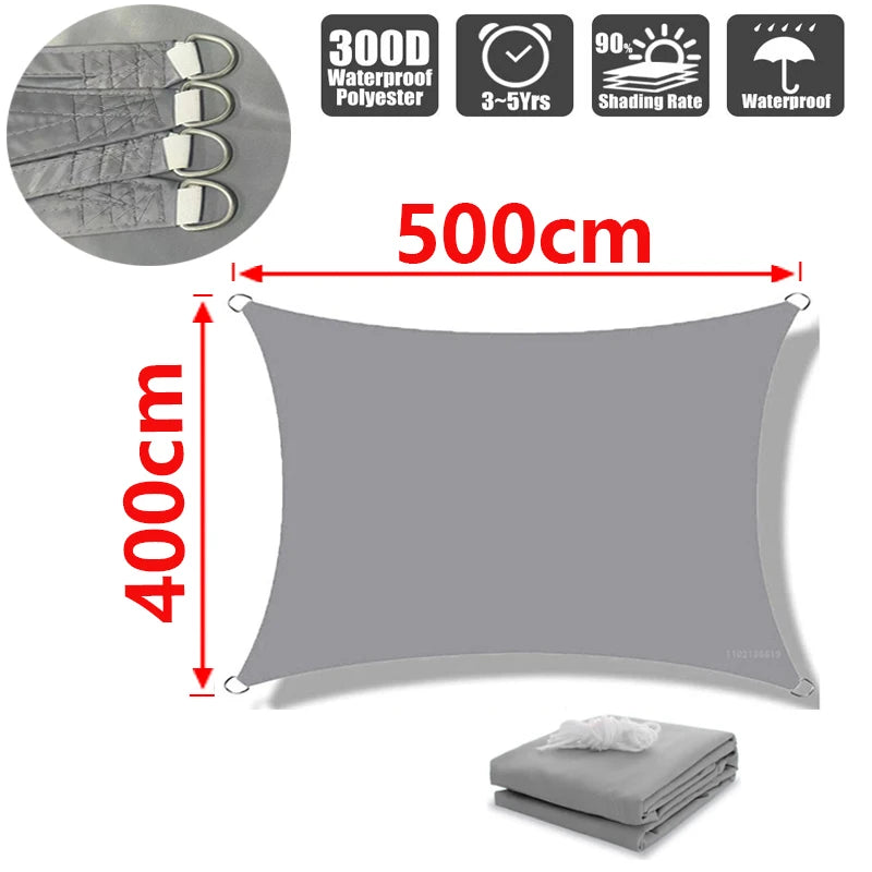 6x4m waterproof sunshade sunshade protective cover canvas camping sunshade cloth large outdoor rain and snow shed garden terrace