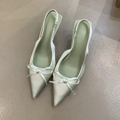 Designer Luxury Summer High Heel Women Sandals Fashion Butterfly-knot Singbacks Pumps Elegant Stripper Party Female Sandalias