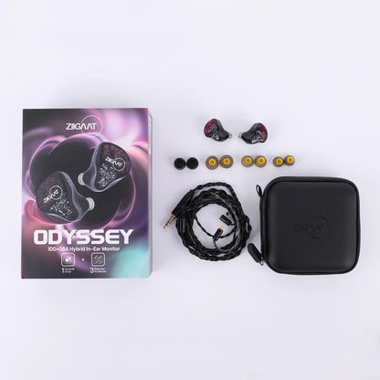 Linsoul ZiiGaat Odyssey 1DD+3BA Hybrid In–Ear Monitor Hifi Earphones Wired Earbuds for Audiophiles Musicians