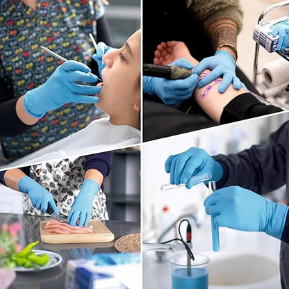 100 PCS Nitrile Kitchen Gloves, Size M, Durable & Puncture Resistant. 21x11cm, for Cooking & Cleaning