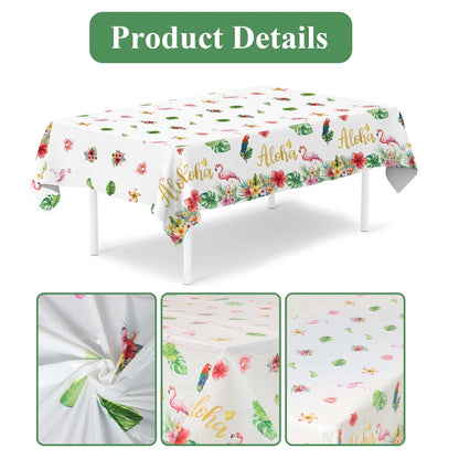 Hawaiian Garland Table Runner Hawaii Luau Tropical Party Decor Kids Favors Tableware ALOHA Summer Beach Birthday Party Supplies