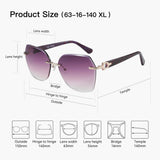 Zenottic Geometric Rimless Sunglasses — view 6
