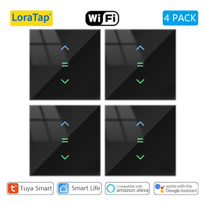 LoraTap WiFi Curtains Blinds Roller Shutter Switch Backlight Tuya Smart Life App Remote Control Google Home Alexa Voice