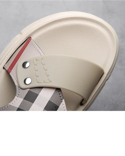 Sandals Men's 2025 New Summer Casual Beach Shoes Indoor and Outdoor Wear Two-Wear Lightweight One-Line Sandals