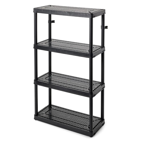 4 Shelf Fixed Height Ventilated Medium Duty Storage Unit 14 x 32 x 54.5" Organizer System for Home, Garage, Basement, &, Custom