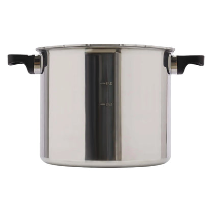 22L Aluminium Alloy Pressure Canner 90Kpa Thickened Explosion-proof Pressure Cooker Pot with Pressure Gauge and Safety Valve