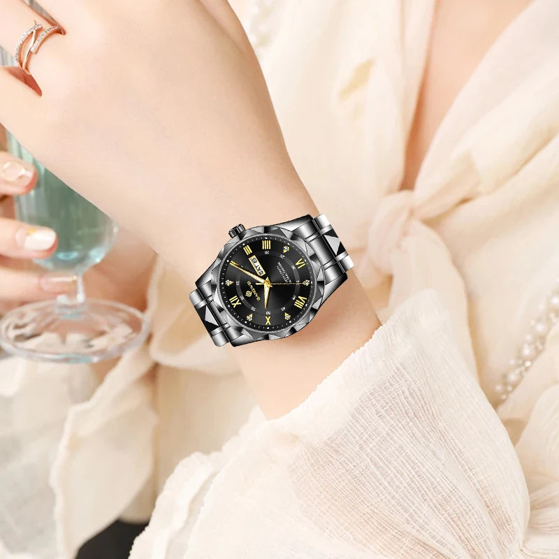 BANGWEI Woman Watch Luxury Elagant Classic Fashion ClockBusiness Casual Date Stainless Waterproof Luminous Quartz Ladies Watches