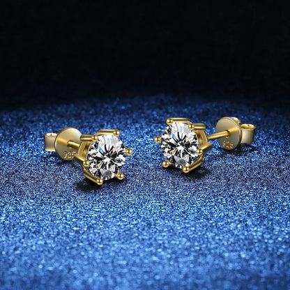 HOT Moissanite S925 Sterling Silver Stud Earrings For Women And Men With 2 Certificates Pass Diamond Test Pen Fine Jewelry