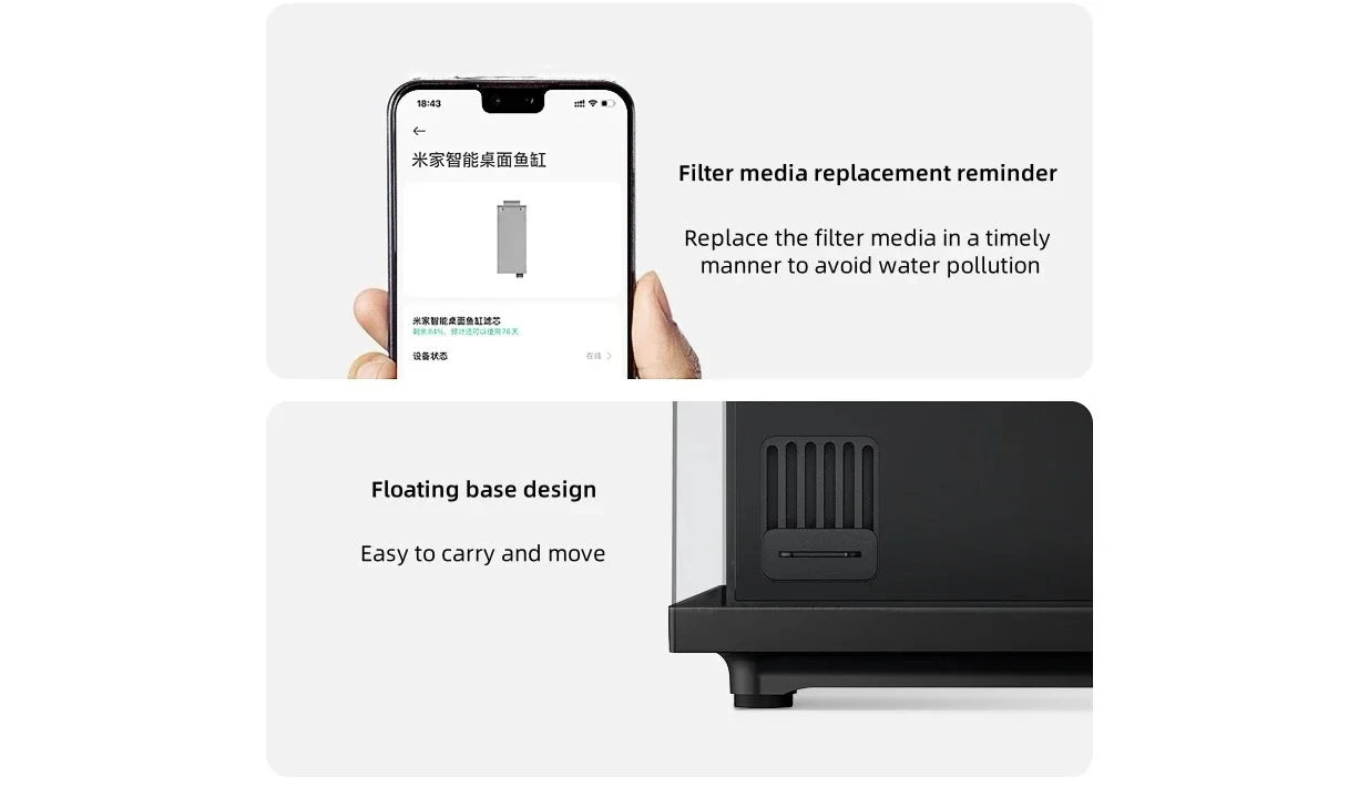 Xiaomi Mijia Smart Desktop Aquarium 10L Smart Fish Tank App Control Feeding Pro Filtration Mi Home Compatible No Assembly CN