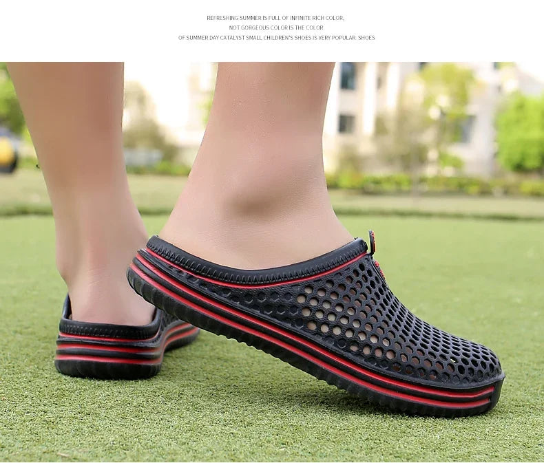 Comfortable Men Pool Sandals Summer Outdoor Beach Shoes Men Slip on Garden Clogs Casual Water Shower Slippers Unisex