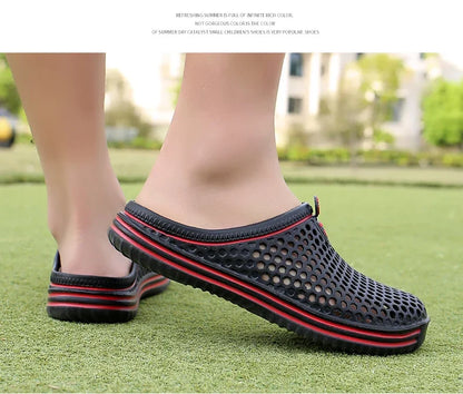 Comfortable Men Pool Sandals Summer Outdoor Beach Shoes Men Slip on Garden Clogs Casual Water Shower Slippers Unisex