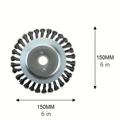 Steel Wire Weeding Garden Weed Wheel Tools Rust Removal Twisted Wire Steel Wire Grass Trimmer Head Weed Mower Accessories