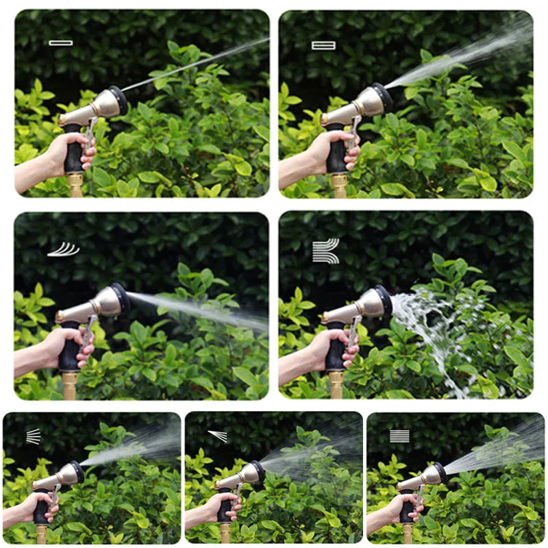 High Pressure Garden Water Hose Expandable Magic Flexible 2.5-30 Meters Sesame Granules Pipe Garden Farm Irrigation Car Wash Gun