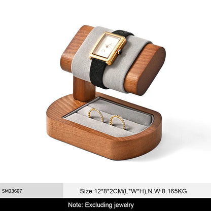 MISHITU T-shaped Watch Stand Wooden Jewelry Watch Display Stand Watch Storage Holder Bracelet Jewelry Display Watch Storage Rack