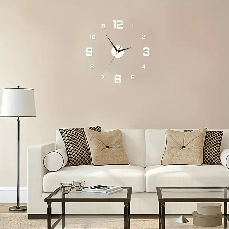 Simple LED wall clock with night light function, silent, modern decorative digital wall clock, DIY 3D digital wall clock