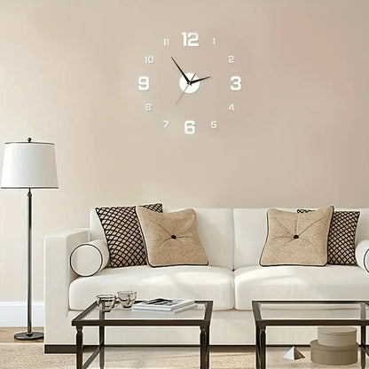 Simple LED wall clock with night light function, silent, modern decorative digital wall clock, DIY 3D digital wall clock