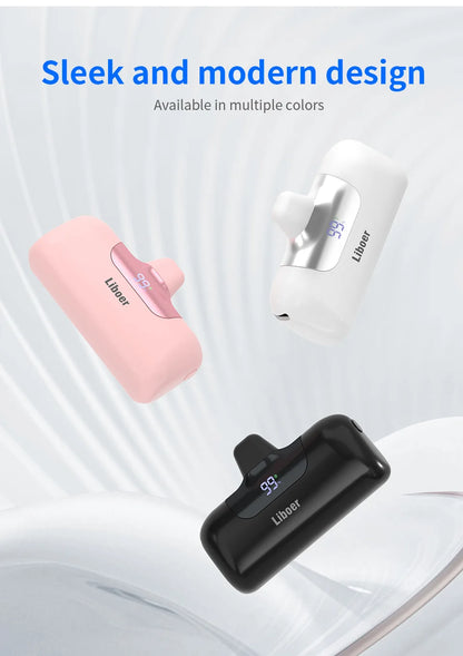 Portable Charger 5000mAh Fast Charging Mini Power Bank Type C for HUAWEI iPhone Samsung Xiaomi Redmi External Battery Powerbank