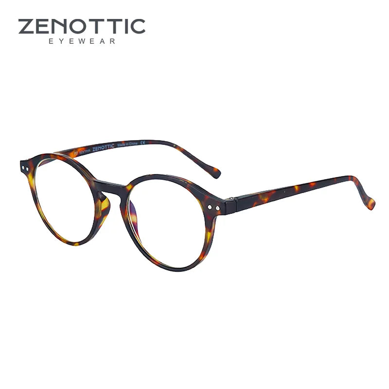 ZENOTTIC Retro Small Round Prescription Glasses Circular Progressive Eyewear Photochromic Optical Eyeglasses for Women Men