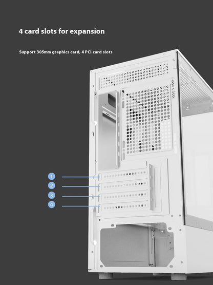 Power Train Illusionary Realm Computer Case M-ATX ITX Seaview Room Side Transparent Desktop Chassis Support 240 Water Cooler