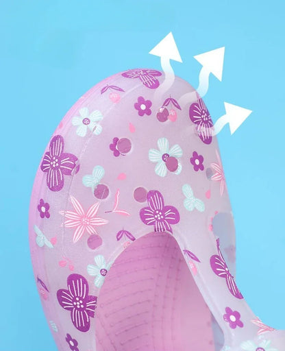 2025 Summer Printed Hole Shoes Women Sandals Ladies Jelly Shoes Cool Slippers Women Outer Wear Ladies Covered Toe Sandals 36-41