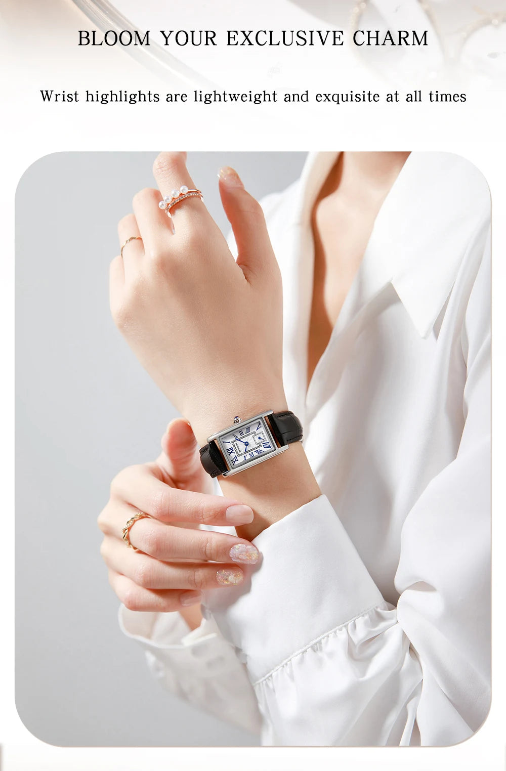 SANDA Top Fashion 1116 Women's Watch Elegant Design Rectangular Dial Waterproof Quartz Movement Business Women's Quartz Watch