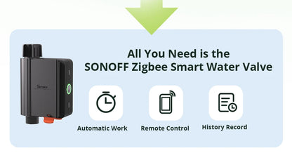 SONOFF SWV Zigbee Smart Water Valve IP55 Automatic Irrigation Easy Install Remote Control Time Schedule via eWeLink Alexa Google